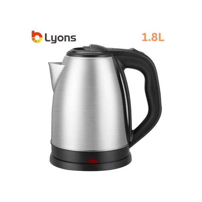 Lyons FK-0323 Stainless Steel 1.8L Electric Kettle-Black